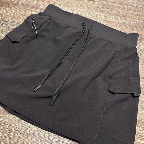Gerry Women's Cargo Skort Black Small Elastic Waist Skirt Short Athletic Tennis - Picture 2 of 7